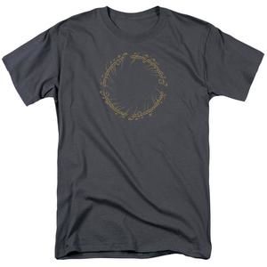 Lord Of The Rings One Ring Adult 181 T-Shirt Charcoal